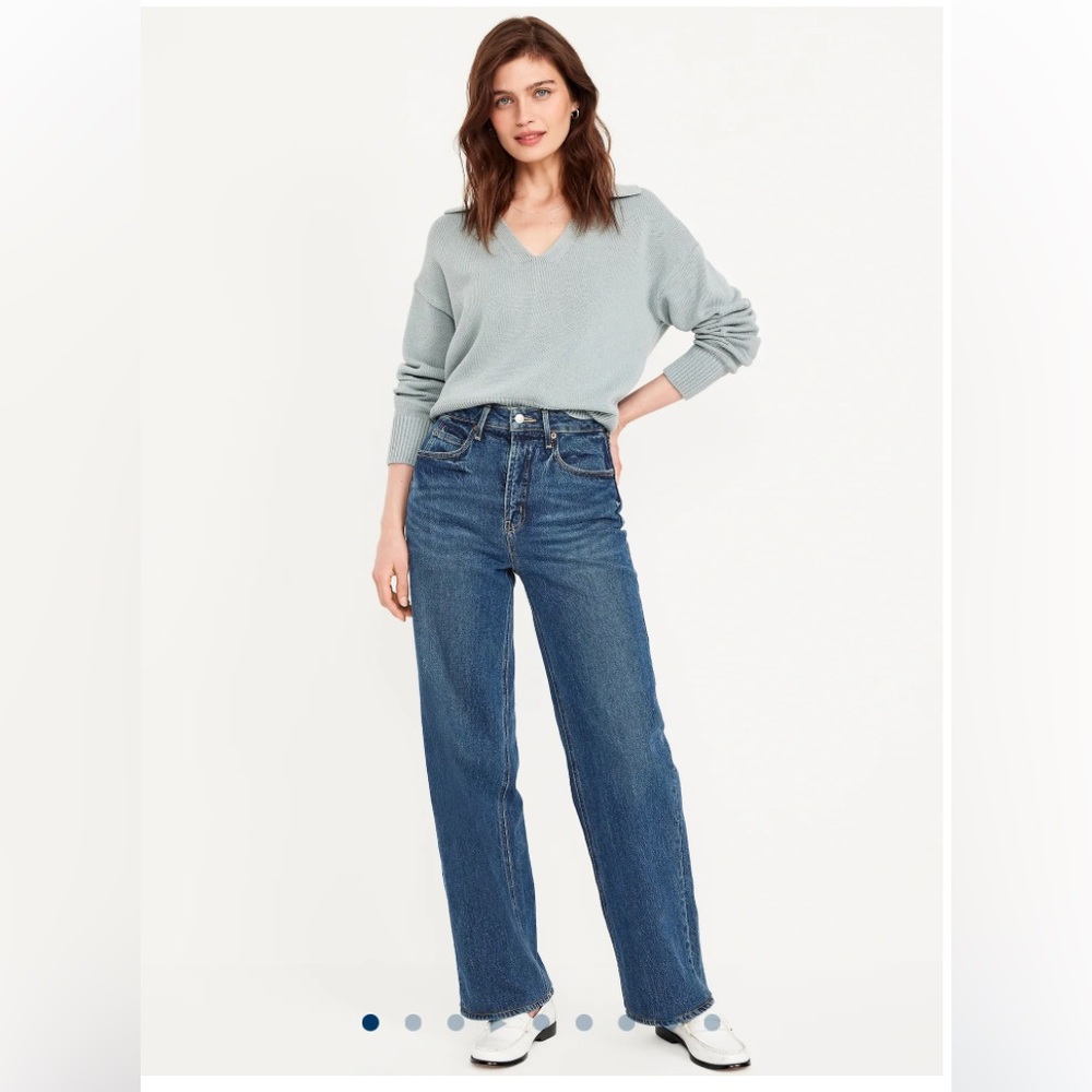 Old Navy Extra High-Rise Sky-Hi Wide Leg Jeans